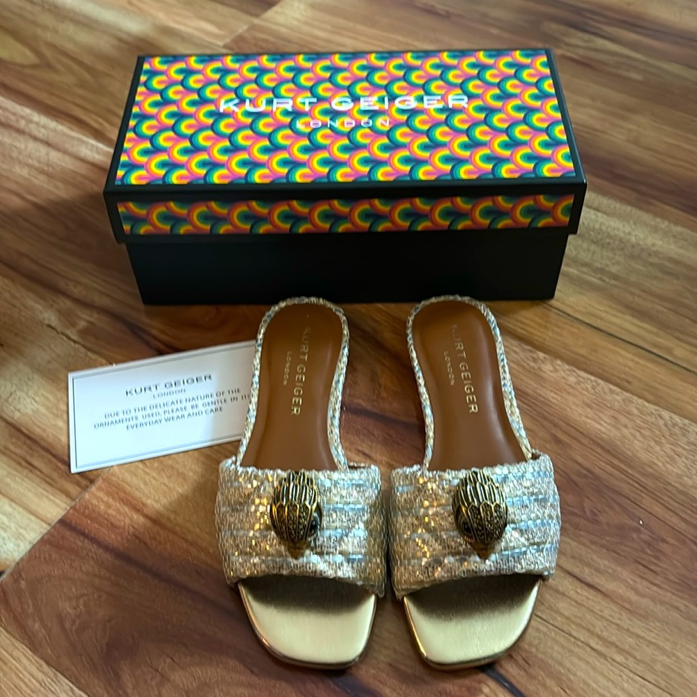 KURT GEIGER Women's Kensington Slip On Embellished Sandals